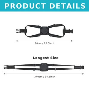 Travelkin Luggage Bungee Strap for Suitcases TSA Approved, Travel Bag Bungee Belt for Suitcases Add a Bag (Black)