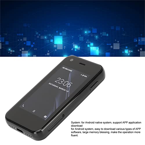 Cuifati XS11 Mini Mobile Phone, 2.5in Cell Phone WiFi GPS 1GB 8GB Quad Core for Android Smart Phone for Students (Black)
