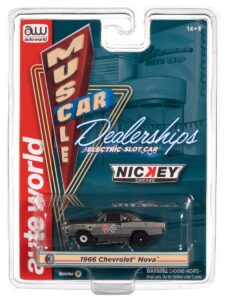 auto world thunderjet nickey - 1966 chevy nova (gray) ho scale slot car