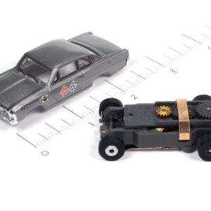 Auto World Thunderjet Nickey - 1966 Chevy Nova (Gray) HO Scale Slot Car