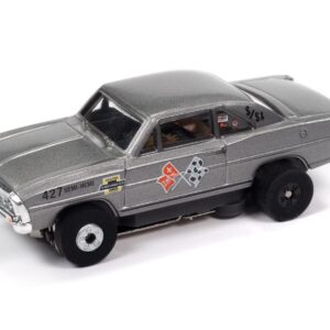 Auto World Thunderjet Nickey - 1966 Chevy Nova (Gray) HO Scale Slot Car