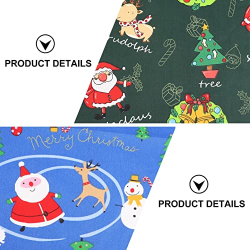 SEWACC 20pcs Precut for Supplies Quilting Inch Themed Christmas Project Wreath DIY Fat Quarters Home Printing Pattern Fabrics Scrapbooking Bundles Scraps Wrapper Holiday Party Style Art