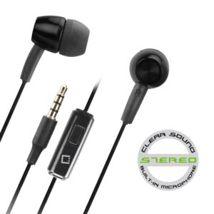 in-Ear Stereo Earbuds Compatible with Bose Bose QuietComfort 45 Digital+ Hands-Free Built-in Microphone True Solid Crisp Clear Audio! (3.5mm, 1/8, 3.5ft, Black)