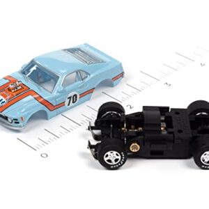 Auto World Super III 1970 Ford Boss Mustang (Gulf Blue) HO Scale Slot Car