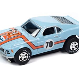 Auto World Super III 1970 Ford Boss Mustang (Gulf Blue) HO Scale Slot Car