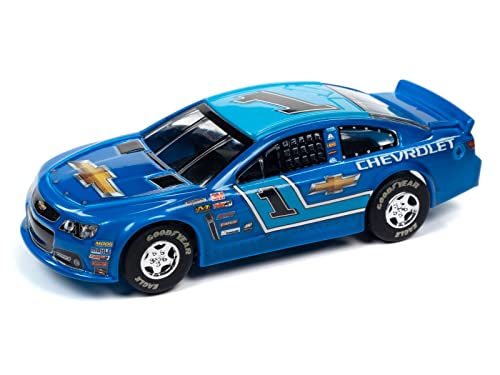 Auto World Super III 2015 Chevy SS Stock Car (Blue) HO Scale Slot Car