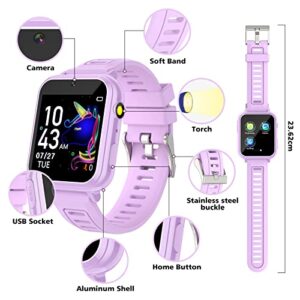 Smart Watch for Kids, Kids Smart Watch Boys with 24 Games, Camera, Music Player, Video and Audio Recording, Alarm Clock, Calendaring, HD Touchscreen Toddler Watch Gift for 3-12 Years Old Boys Girls