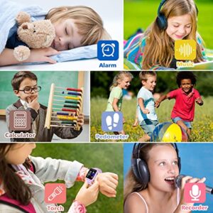 Smart Watch for Kids, Kids Smart Watch Boys with 24 Games, Camera, Music Player, Video and Audio Recording, Alarm Clock, Calendaring, HD Touchscreen Toddler Watch Gift for 3-12 Years Old Boys Girls