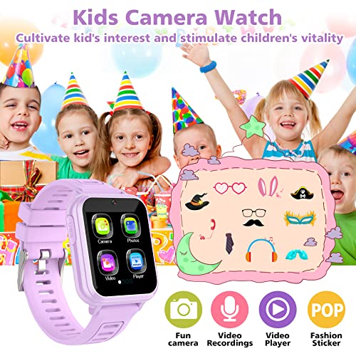 Smart Watch for Kids, Kids Smart Watch Boys with 24 Games, Camera, Music Player, Video and Audio Recording, Alarm Clock, Calendaring, HD Touchscreen Toddler Watch Gift for 3-12 Years Old Boys Girls