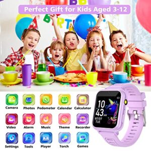 Smart Watch for Kids, Kids Smart Watch Boys with 24 Games, Camera, Music Player, Video and Audio Recording, Alarm Clock, Calendaring, HD Touchscreen Toddler Watch Gift for 3-12 Years Old Boys Girls