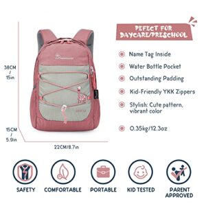 MOUNTAINTOP Kids Backpack for Boys Girls Preschool Kindergarten Children Lightweight Daypack, Pink 8.7x5.9x15