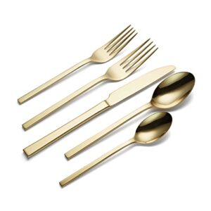 Oneida Allay Champagne 20 Piece Everyday, Service for 4 Flatware Set, 20PC FW, STAINLESS