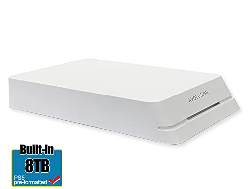 Avolusion HDDGear Pro 8TB 7200RPM USB 3.0 External Gaming Hard Drive (for PS5) White - 2 Year Warranty