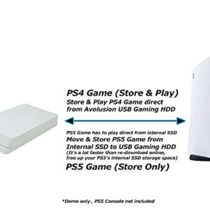 Avolusion HDDGear Pro 8TB 7200RPM USB 3.0 External Gaming Hard Drive (for PS5) White - 2 Year Warranty