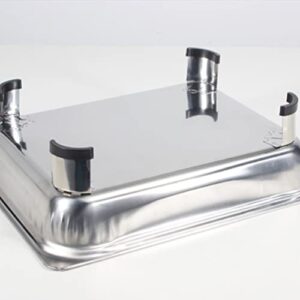 Housoutil Chafing Trays Dish Buffet Set Catering Pans Catering Serve Chafer Catering Storage Metal Food Pan Rectangular Buffet Stove Buffet Tray Food Container Catering Plate (12.97X 10.81X 3.46inch)