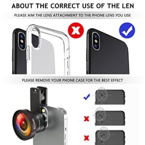 KEYWING Phone Camera Lens Kit, 15x Macro Lens for iPhone & Android +0.45x Super Wide-Angle Lens for iPhone 8 x xr 11 12 13 14 pro max for Samsung, with Travel Case, Cleaning Cloth &Lanyard