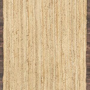 HOMEMONDE Hand Woven Natural Braided Jute Rug 2x3 ft Rectangle Mat Reversible Accent Rustic Rug for Living Room Kitchen Entryway Burlap Rag Rug