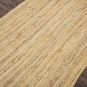 HOMEMONDE Hand Woven Natural Braided Jute Rug 2x3 ft Rectangle Mat Reversible Accent Rustic Rug for Living Room Kitchen Entryway Burlap Rag Rug