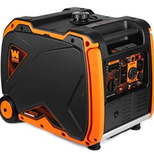 WEN 56450iX Dual Super Quiet 4500-Watt RV-Ready Portable Inverter Generator with Fuel Shut-Off and CO Watchdog Black