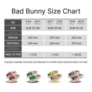 Daisy’s Findings Bad Bunny Slippers | Smiley Face Slippers for Women | Cute Plush Cute Slippers for Women | Fluffy Slippers | Fuzzy Slippers Women Indoor and Outdoor