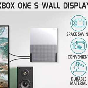 Wall Mount for Xbox One S All Metal Display Holder Hanger Organizer Vertical Hanging On Wall Shelf Bracket Safely Store Your Xbox One S on Wall Near or Behind TV Steel Bracket Accessories Stand Kit