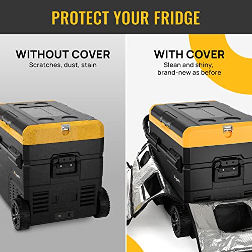 BougeRV 48 Quart Insulated Protective Cover, 12 Volt Portable Refrigerator Cover for BougeRV CR45 Fridge, Portable Refrigerator Bag for Dual Zone Refrigerator (Refrigerator NOT Included)