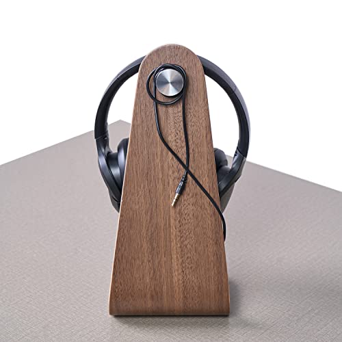 urbanplus Universal Headphone Stand Wood, Walnut Headset Stand for Desk, Walnut Gaming Headphone Holder Compatible for Sennheiser, Bose, Beats, Razer, AKG, Airpod Max, HyperX, Sony PS4 etc.