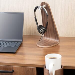 urbanplus Universal Headphone Stand Wood, Walnut Headset Stand for Desk, Walnut Gaming Headphone Holder Compatible for Sennheiser, Bose, Beats, Razer, AKG, Airpod Max, HyperX, Sony PS4 etc.