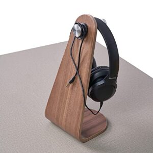 urbanplus Universal Headphone Stand Wood, Walnut Headset Stand for Desk, Walnut Gaming Headphone Holder Compatible for Sennheiser, Bose, Beats, Razer, AKG, Airpod Max, HyperX, Sony PS4 etc.