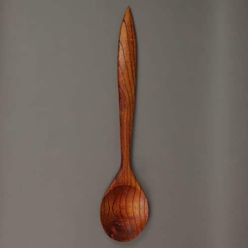 Zeckos Set of 2 Modern Minimalist Carved Wood Fork & Spoon Wall Hanging Home Decor 23.75 Inches High