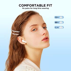 HTC True Wireless Earbuds 1 Bluetooth 5.3 Earphones, in-Ear Headphone ENC Noise Cancellation Transparent Space Capsule, 32-Hour Playtime/Built-in Microphone/Touch Control -Crystal White