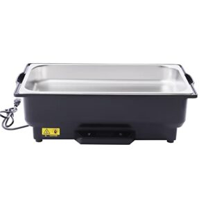 Fetcoi Electric Chafing Dish, Temperature Control, Chafer Cover Buffet Warmers Chaffing Server Set Chafer for Catering, Parties, Buffets, 9L/ 9QT Capacity