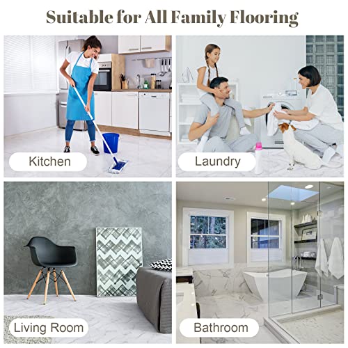 100 Pcs Self Adhesive Peel and Stick Floor Tile 12 x 12 Inch Waterproof Vinyl Flooring Tile Floor Vinyl Sticker Tiles for Kitchen Bedroom Basement Bathroom (Marble Style)