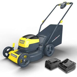lawn mower dual-force cutting cordless lawn mower (17inch 40v4.0ah)…
