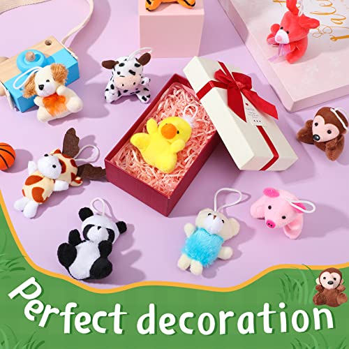 150 Pcs Mini Stuffed Animal Toys Bulk Keychain Decoration Small Plush Animal 2.4 In Tiny Small Animal Toys Small Animal Plush Toy Assortment Set for Kids Party Favors Goodie Bag Fillers Carnival Prize