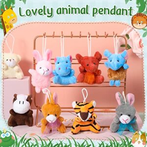 150 Pcs Mini Stuffed Animal Toys Bulk Keychain Decoration Small Plush Animal 2.4 In Tiny Small Animal Toys Small Animal Plush Toy Assortment Set for Kids Party Favors Goodie Bag Fillers Carnival Prize
