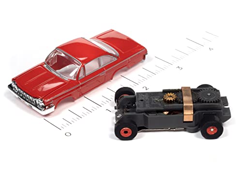 Auto World Thunderjet OK Used Cars 1962 Chevrolet Bel Air Coupe (Red) HO Scale Slot Car