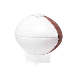 murray sporting goods autograph football with stand - two white panels signature ready display trophy case signable regulation size full 12 inch