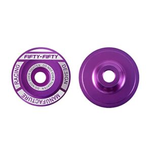 FIFTY-FIFTY Bike Headset Top Cap with Bolts, 1-1/8 Stem Top Cap with Bolt for MTB, Road Bike (Purple)