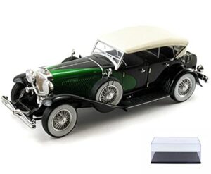 diecast car w/display case - 1934 duesenberg, black - signature models 18110 - 1/18 scale diecast model toy car