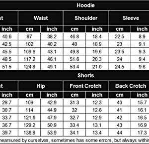 COOFANDY Mens 2 Piece Short Sleeve Hooded Athletic Tracksuit Casual Sports Sweatsuit Workout Gym Hoodie and Shorts Set