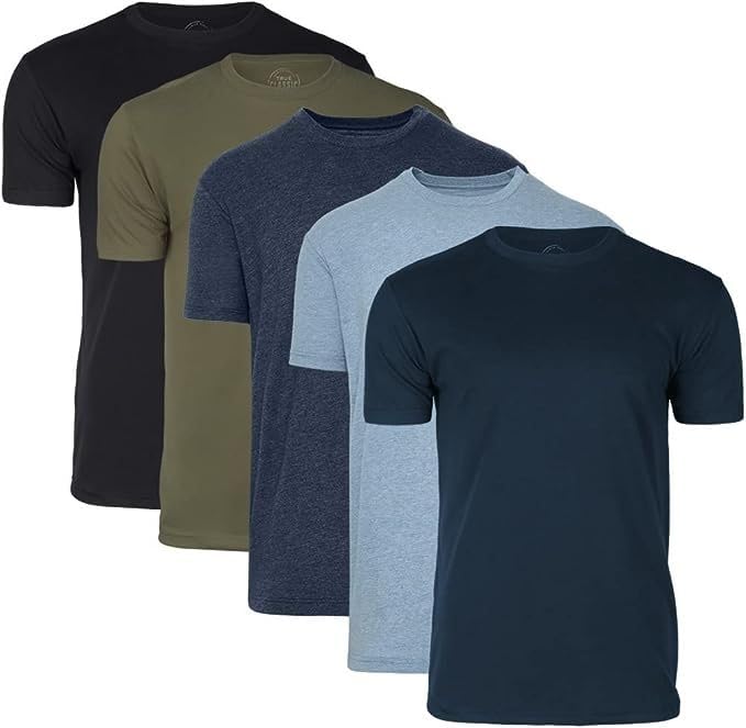 True Classic Tees Premium Fitted Men's T-Shirts - 5 Pack Crew Neck