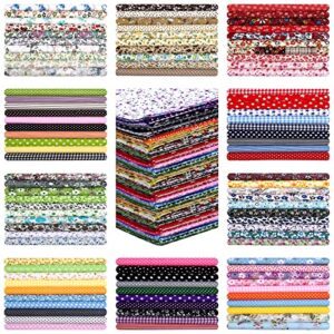 300 pcs 10 x 10 in cotton fabric square patchwork fabrics bundles floral printed sewing fabric multi color square patchwork fabric quilting fabric bundles for diy crafts cloths accessory