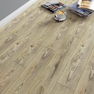 Decotalk Wood Vinyl Flooring 15pcs Peel and Stick Floor Tiles Self Adhesive 36"x3" Bathroom Floor Tile Waterproof Natural Wood Sticker Wood Flooring Roll Laminate Wood Flooring Vinyl Plank Flooring