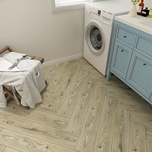 Decotalk Wood Vinyl Flooring 15pcs Peel and Stick Floor Tiles Self Adhesive 36"x3" Bathroom Floor Tile Waterproof Natural Wood Sticker Wood Flooring Roll Laminate Wood Flooring Vinyl Plank Flooring