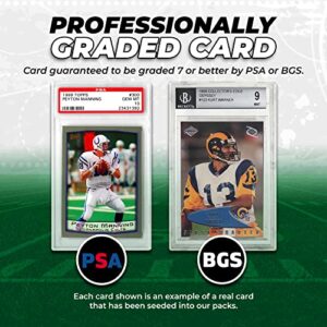 NFL Graded Card Mystery Booster Pack | PSA or BGS Graded Football Card | Grade 7+ Guaranteed | Contains One Graded Vintage, Rookie, Hall of Famer or Current Star Card | by Cosmic Gaming Collections