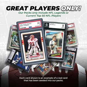 NFL Graded Card Mystery Booster Pack | PSA or BGS Graded Football Card | Grade 7+ Guaranteed | Contains One Graded Vintage, Rookie, Hall of Famer or Current Star Card | by Cosmic Gaming Collections