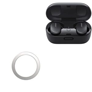 boxwave smart gadget compatible with bose quietcomfort earbuds (smart gadget by boxwave) - magnetosafe ring, add magnet functionality adhesive alloy for bose quietcomfort earbuds - metallic silver