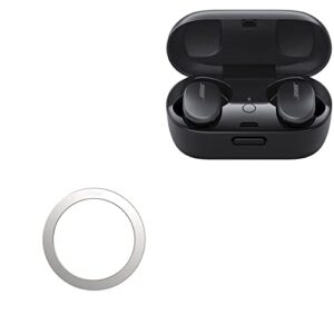 BoxWave Smart Gadget Compatible with Bose QuietComfort Earbuds (Smart Gadget by BoxWave) - MagnetoSafe Ring, Add Magnet Functionality Adhesive Alloy for Bose QuietComfort Earbuds - Metallic Silver