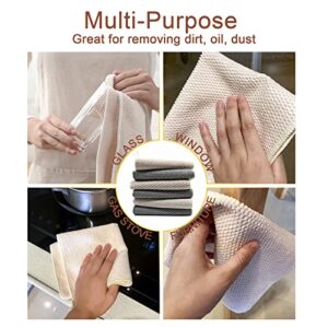 K&janet6am Dish Cloths for Washing Dishes, 6 Pack Kitchen Dish Cloths, Super Absorbent Microfiber Cleaning Cloth, Premium Waffle Dish Towels for Kitchen, 12x12 Inches 